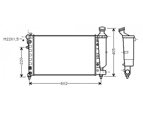 Radiator, engine cooling *** IR PLUS *** 40002216 International Radiators Plus