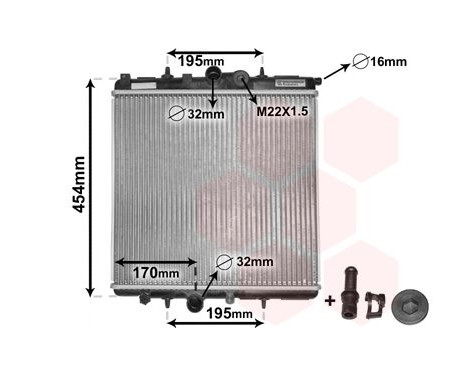 Radiator, engine cooling *** IR PLUS *** 40002243 International Radiators Plus