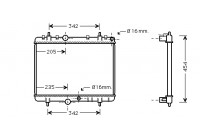 Radiator, engine cooling *** IR PLUS *** 40002249 International Radiators Plus