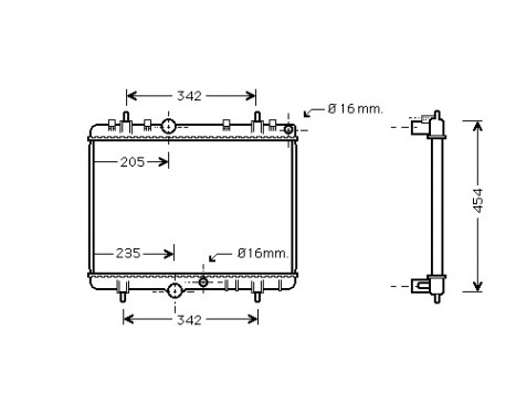 Radiator, engine cooling *** IR PLUS *** 40002249 International Radiators Plus