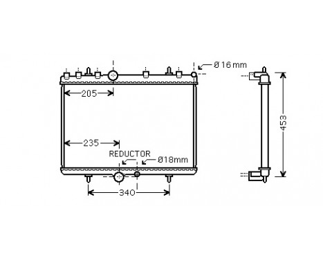 Radiator, engine cooling *** IR PLUS *** 40002269 International Radiators Plus