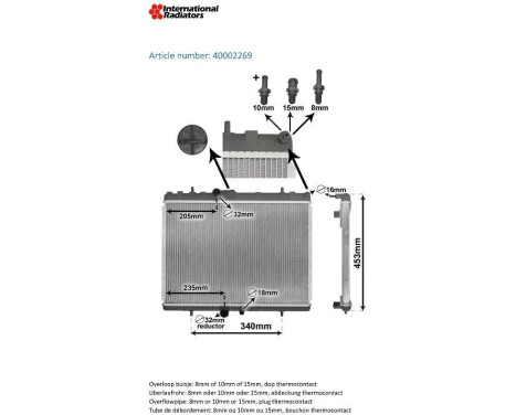 Radiator, engine cooling *** IR PLUS *** 40002269 International Radiators Plus, Image 5
