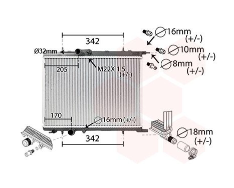 Radiator, engine cooling *** IR PLUS *** 40002300 International Radiators Plus