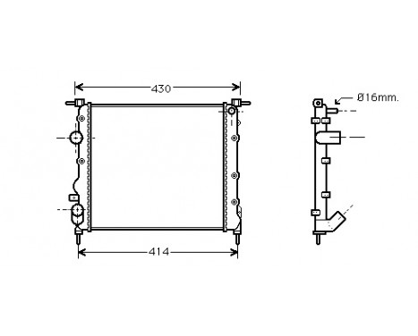 Radiator, engine cooling *** IR PLUS *** 43002261 International Radiators Plus