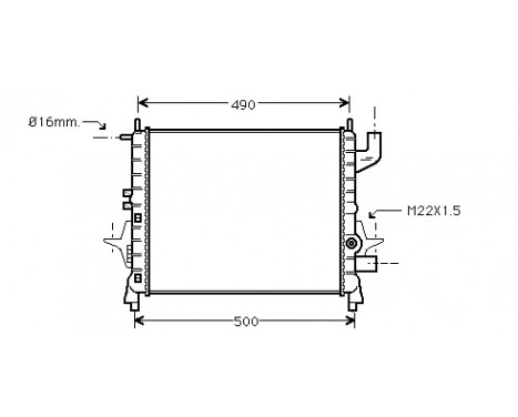 Radiator, engine cooling *** IR PLUS *** 43002262 International Radiators Plus