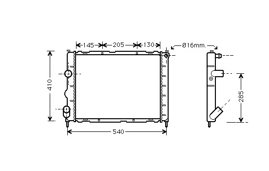 Radiator, engine cooling *** IR PLUS *** 43002268 International Radiators Plus