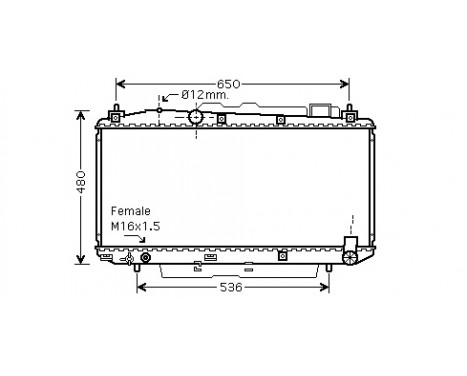 Radiator, engine cooling *** IR PLUS *** 53002348 International Radiators Plus