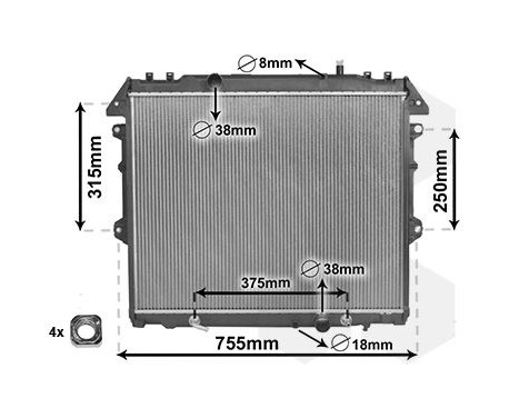 Radiator, engine cooling *** IR PLUS *** 53002496 International Radiators Plus, Image 3