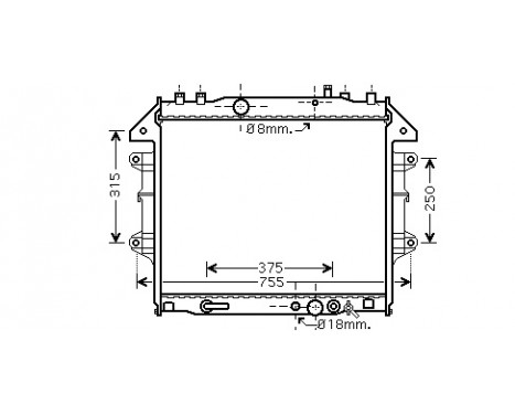 Radiator, engine cooling *** IR PLUS *** 53002496 International Radiators Plus