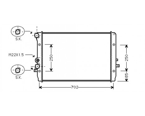 Radiator, engine cooling *** IR PLUS *** 58002193 International Radiators Plus