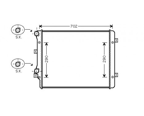 Radiator, engine cooling *** IR PLUS *** 58002207 International Radiators Plus