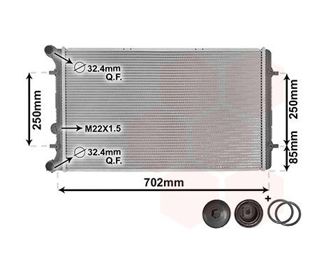 Radiator, engine cooling *** IR PLUS *** 58002217 International Radiators Plus