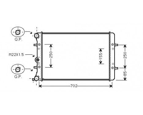 Radiator, engine cooling *** IR PLUS *** 58002217 International Radiators Plus, Image 2