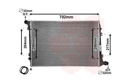 Radiator, engine cooling *** IR PLUS *** 58002224 International Radiators Plus