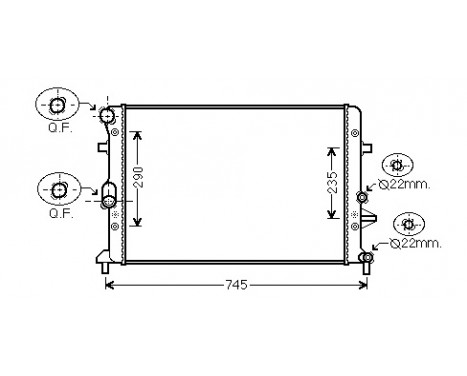 Radiator, engine cooling *** IR PLUS *** 58002289 International Radiators Plus