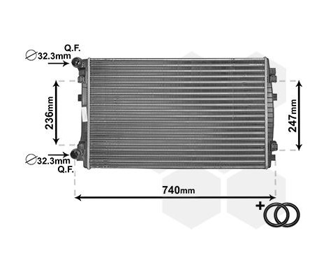 Radiator, engine cooling *** IR PLUS *** 58002338 International Radiators Plus