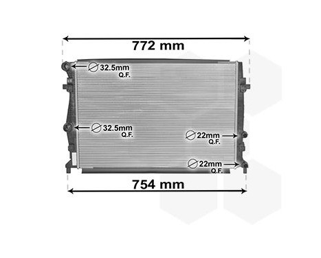 Radiator, engine cooling *** IR PLUS *** 58002343 International Radiators Plus