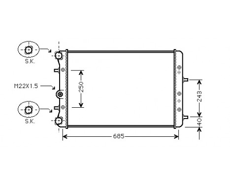 Radiator, engine cooling *** IR PLUS *** 76002006 International Radiators Plus