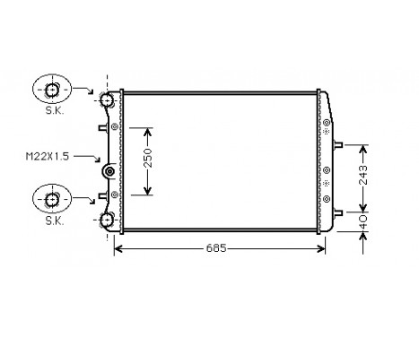 Radiator, engine cooling *** IR PLUS *** 76002008 International Radiators Plus