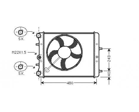 Radiator, engine cooling *** IR PLUS *** 76002013 International Radiators Plus