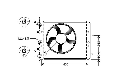 Radiator, engine cooling *** IR PLUS *** 76002013 International Radiators Plus
