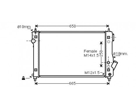 Radiator, engine cooling *** IR PLUS *** 81002087 International Radiators Plus