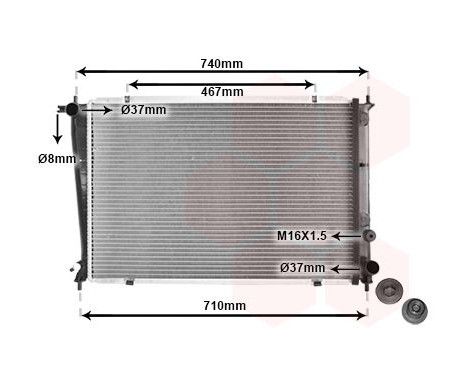 Radiator, engine cooling *** IR PLUS *** 82002049 International Radiators Plus, Image 3