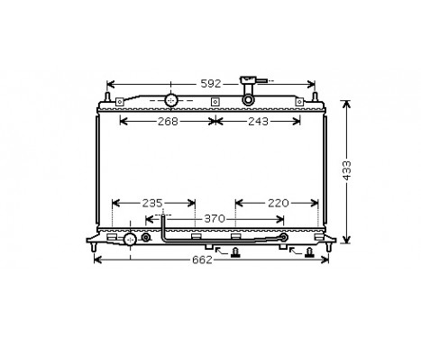 Radiator, engine cooling *** IR PLUS *** 82002177 International Radiators Plus