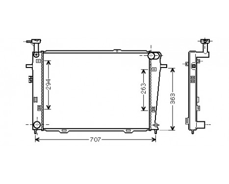 Radiator, engine cooling *** IR PLUS *** 82002210 International Radiators Plus