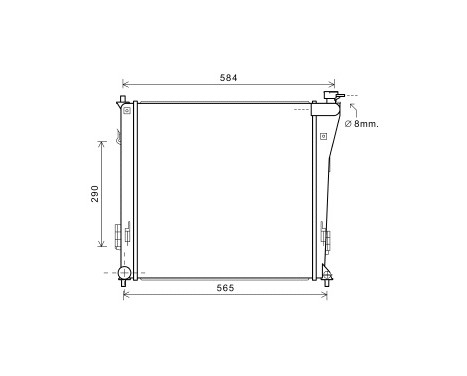 Radiator, engine cooling *** IR PLUS *** 82002303 International Radiators Plus, Image 2