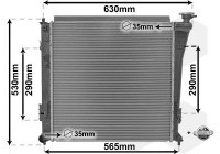 Radiator, engine cooling *** IR PLUS *** 82002303 International Radiators Plus