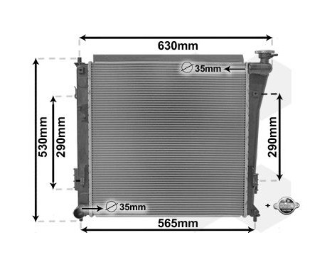 Radiator, engine cooling *** IR PLUS *** 82002303 International Radiators Plus