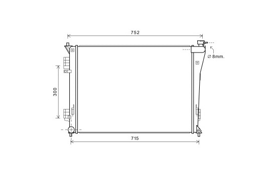 Radiator, engine cooling *** IR PLUS *** 82002304 International Radiators Plus