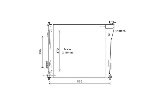 Radiator, engine cooling *** IR PLUS *** 82002305 International Radiators Plus