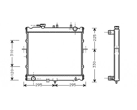 Radiator, engine cooling *** IR PLUS *** 83002022 International Radiators Plus