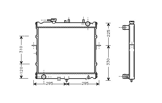 Radiator, engine cooling *** IR PLUS *** 83002022 International Radiators Plus