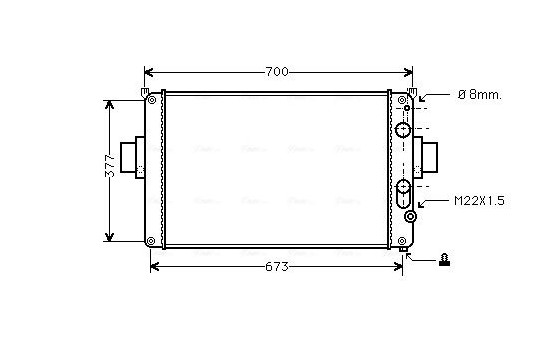 Radiator, engine cooling IV2022 Ava Quality Cooling