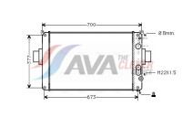 Radiator, engine cooling IV2022 Ava Quality Cooling