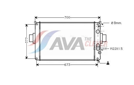 Radiator, engine cooling IV2022 Ava Quality Cooling