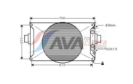 Radiator, engine cooling IV2035 Ava Quality Cooling