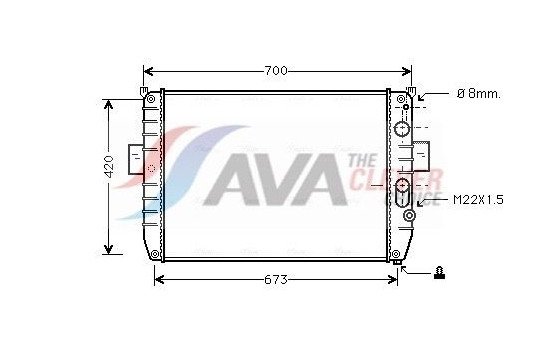Radiator, engine cooling IV2050 Ava Quality Cooling
