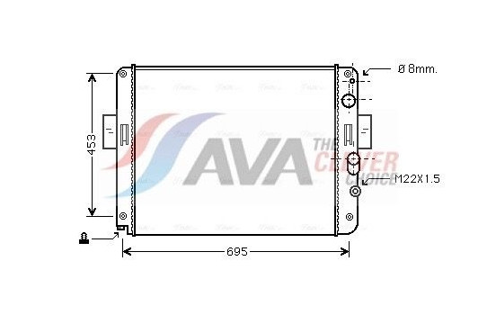 Radiator, engine cooling IV2061 Ava Quality Cooling