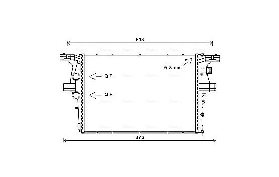 Radiator, engine cooling IV2126 Ava Quality Cooling