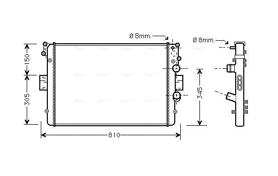 Radiator, engine cooling IVA2049 Ava Quality Cooling