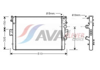 Radiator, engine cooling IVA2049 Ava Quality Cooling