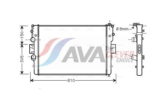 Radiator, engine cooling IVA2087 Ava Quality Cooling
