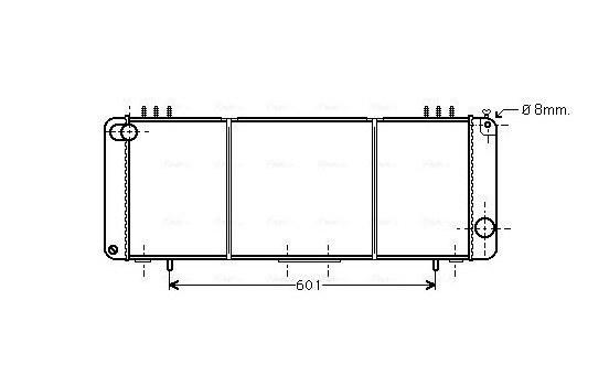 Radiator, engine cooling JE2016 Ava Quality Cooling