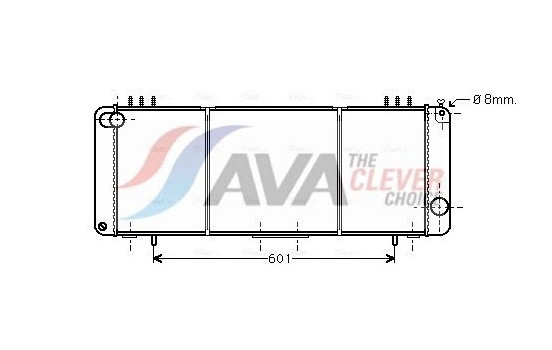 Radiator, engine cooling JE2016 Ava Quality Cooling