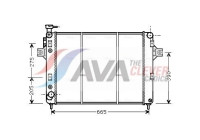 Radiator, engine cooling JE2017 Ava Quality Cooling