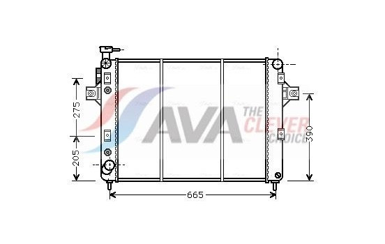 Radiator, engine cooling JE2017 Ava Quality Cooling